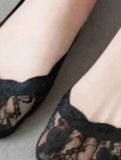 Dámské ponožky baleríny - silikon, krajka 1092