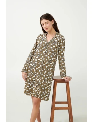 Vamp - Noční košile na knoflíky s potiskem slona 21003 - Vamp