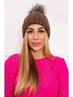 Fleecová kostkovaná čepice K226 mocca Fleecová kostkovaná čepice K226 mocca