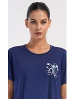 Dámské domácí šaty s krátkým rukávem Janette Dámské domácí šaty s krátkým rukávem Janette