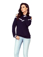 223-1 Pohodlná halenka s odhalenými rameny a stahovacím lemem - GRANITE