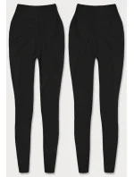 Černé bavlněné legíny (YW01053-A1)