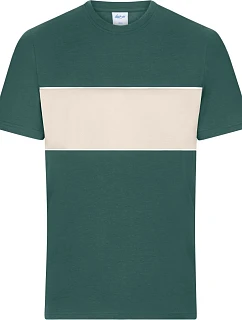 Daiber 8049 Tričko z bio bavlny "Colour-Block" 02.8049 smoky green/sandstone