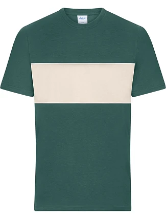 Daiber 8049 Tričko z bio bavlny "Colour-Block" 02.8049 smoky green/sandstone Daiber 8049 Tričko z bio bavlny "Colour-Block" 02.8049 smoky green/sandstone