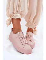 Dámské Tenisky Na Platformě Z Eko Kůže Big Star RR274A294 Růžové
