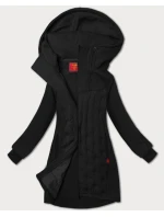 Černá dlouhá dámská mikina s kapucí LHD (AMG-178) - Goodlooking Černá dlouhá dámská mikina s kapucí LHD (AMG-178) - Goodlooking