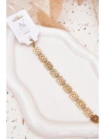 Nastavitelný dámský náramek se zirkony chirurgická ocel zlatá