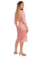 M668 Zavinovací šaty s potiskem - model 1 M668 Zavinovací šaty s potiskem - model 1