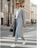 Dámský oversize kabát MANTOVA dlouhý světle šedý FashionStreet NY0740 Dámský oversize kabát MANTOVA dlouhý světle šedý FashionStreet NY0740