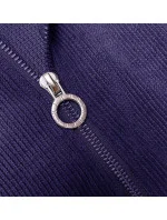 Teplákový žebrovaný komplet ve švestkové barvě s ozdobnými stahovacími lemy (AMG-345A) Teplákový žebrovaný komplet ve švestkové barvě s ozdobnými stahovacími lemy (AMG-345A)