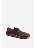 Kožené dámské polobotky Barefoot Zazoo 10189 Čokoládové