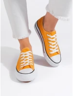 Trendy tenisky žluté dámské bez podpatku Trendy tenisky žluté dámské bez podpatku