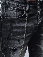 Pánské džínové šortky černé FashionStreet SX2161