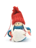 DEKORATIVNÍ PANENKA S TAŠKOU MODRÁ DÍVKA 7,5 CM