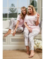 Italská móda Dracena cr. r. long. barva:růžová/potisk