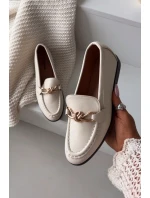 Dámské loafersy s ozdobným detailem světle béžové Rosynne