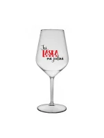 JSI LÁSKA MÁ JEDINÁ - čirá nerozbitná sklenice na víno 470 ml