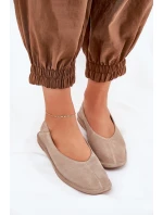 Semišové Dámské Baletky Big Star RR274082 Béžové