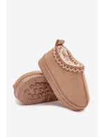 Sněhule Dětské Kotníkové Na Platformě Zateplené Kožešinou Béžové Vilabria