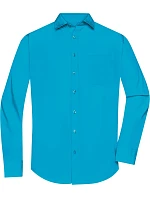 Daiber JN 678 Popelínová košile s dlouhým rukávem 02.0678 turquoise