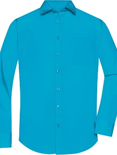 Daiber JN 678 Popelínová košile s dlouhým rukávem 02.0678 turquoise