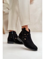 Dámské Botky S Prořezáváním Na Zip Černé S.Barski HY42-081