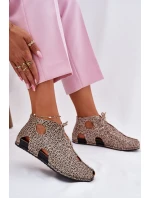 Vzorované Kožené Botky Maciejka 03426-49 Panterka