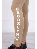 Kalhoty legíny Brooklyn camel