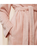 Dámský župan Robes Fleece Robe 3/4 - PINK - růžový 3681 - TRIUMPH