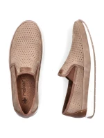 Rieker pánské kožené prolamované polobotky hnědé 11955-64