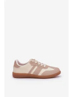 Nízké Dámské Tenisky Z Eko Kůže Béžové Nonalorin