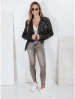 Dámské džínové úzké kalhoty JORNIX tmavě šedé FashionStreet UY2192