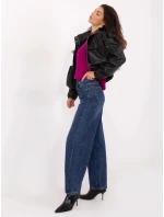 Tmavě modré dámské džínové kalhoty typu balloon fit Goodlookin (RE3220) Tmavě modré dámské džínové kalhoty typu balloon fit Goodlookin (RE3220)