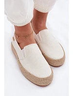 Dámské espadrilky na platformě Big Star TT274090 Ecru