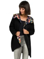 B091 Mikina na zip Oversized - černá B091 Mikina na zip Oversized - černá