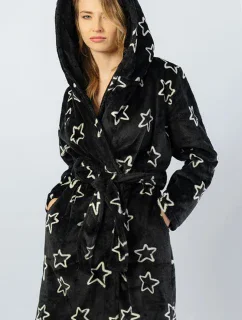 Dámský župan krátký s kapucí Hvězdy