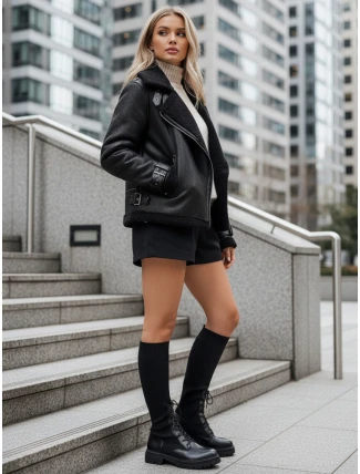 Dámské ponožkové boty černé FashionStreet ZY1014