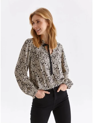 Dámská halenka SBD1415 béžovo-černá - Top secret Dámská halenka SBD1415 béžovo-černá - Top secret