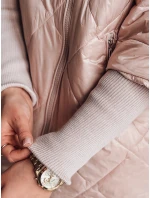 Dámská přechodná prošívaná bunda oversize PUFFILOF růžová FashionStreet TY4854