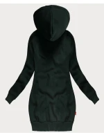 Tmavě zelená dlouhá dámská mikina (AMG-738/1) Tmavě zelená dlouhá dámská mikina (AMG-738/1)