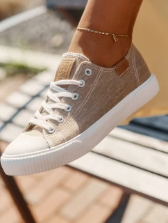 Dámské Textilní Tenisky Big Star RR274795 Béžové