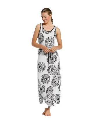 Dámské plážové šaty 16211-233-2 bílé-potisk - Pastunette