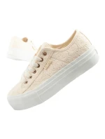 Lee Cooper dámská sportovní obuv se šněrováním béžové dámské platformové tenisky