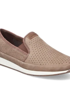 Rieker pánské kožené prolamované polobotky hnědé 11955-64