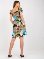 Šaty DHJ SK 15836.51 černá a modrá