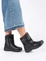 Luxusní černé dámské sněhule platforma Luxusní černé dámské sněhule platforma