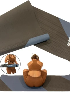 PODLOŽKA NA JÓGU A FITNESS TPE PROTISKLUZOVÁ ČERNO-MODRÁ ENERO FIT