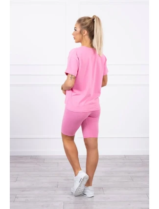 Komplet top+legginsy jasno różowy Komplet top+legginsy jasno różowy