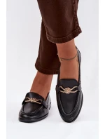 Dámské mokasíny s ozdobným detailem černé Rosynne