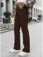 Dámské džíny s vysokým pasem hnědé FashionStreet UY2910